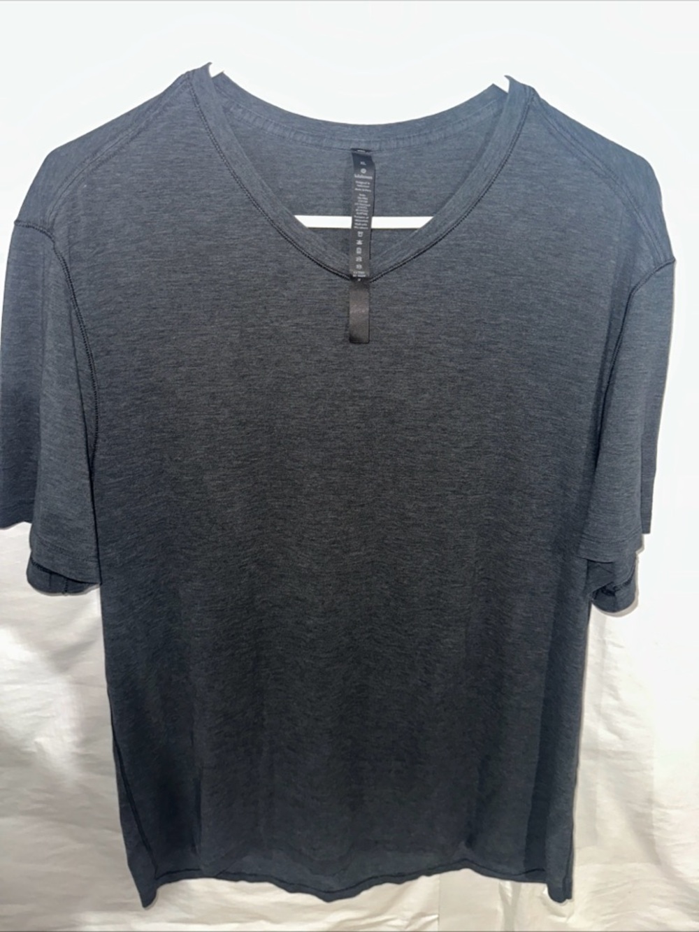 Men's lululemon V-Neck Short Sleeve Shirt - Charcoal Gray